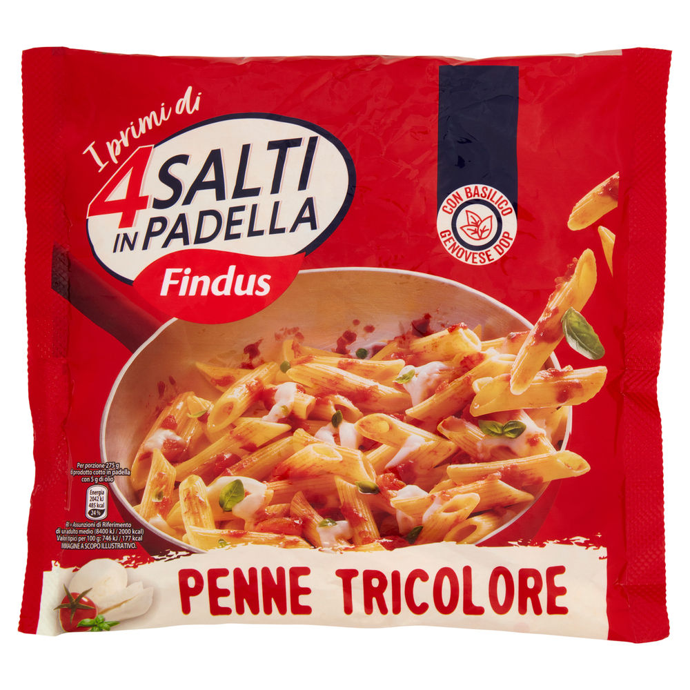 PENNE TRICOLORE 4SALTI IN PADELLA FINDUS BUSTA 550G - 0