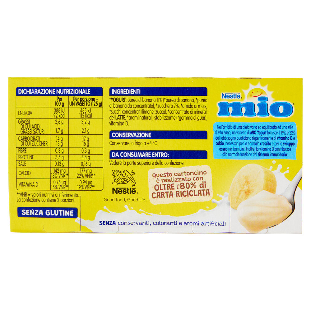 YOGURT BANANA NESTLE' MIO 2X125G - 1