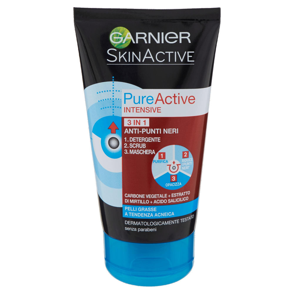 GEL DETERGENTE PURE ACTIVE INTENSIVE 3 IN 1 GARNIER SKIN ACTIV ML 150 - 2