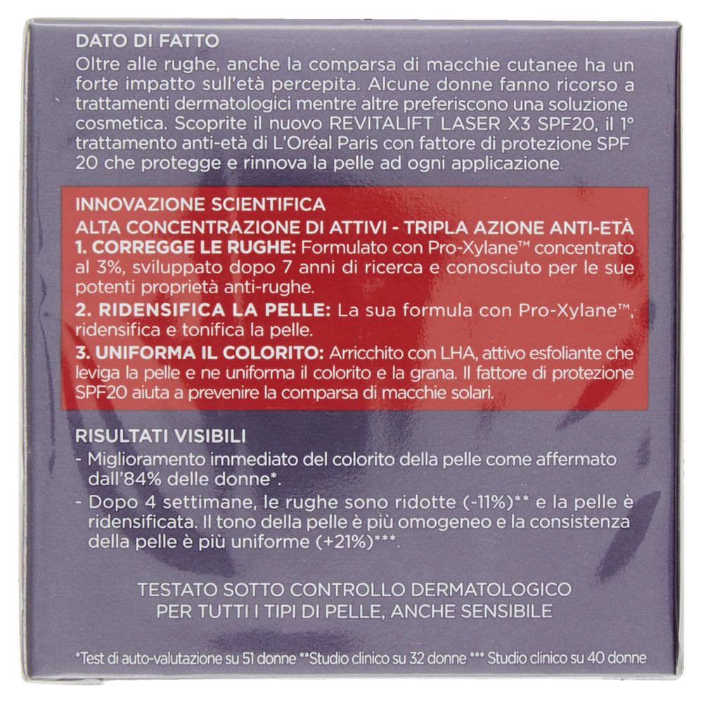 CREMA VISO L'OREAL REVITALIFT ANTI/ETÀ LASER SPF 20 ML. 50 - 1