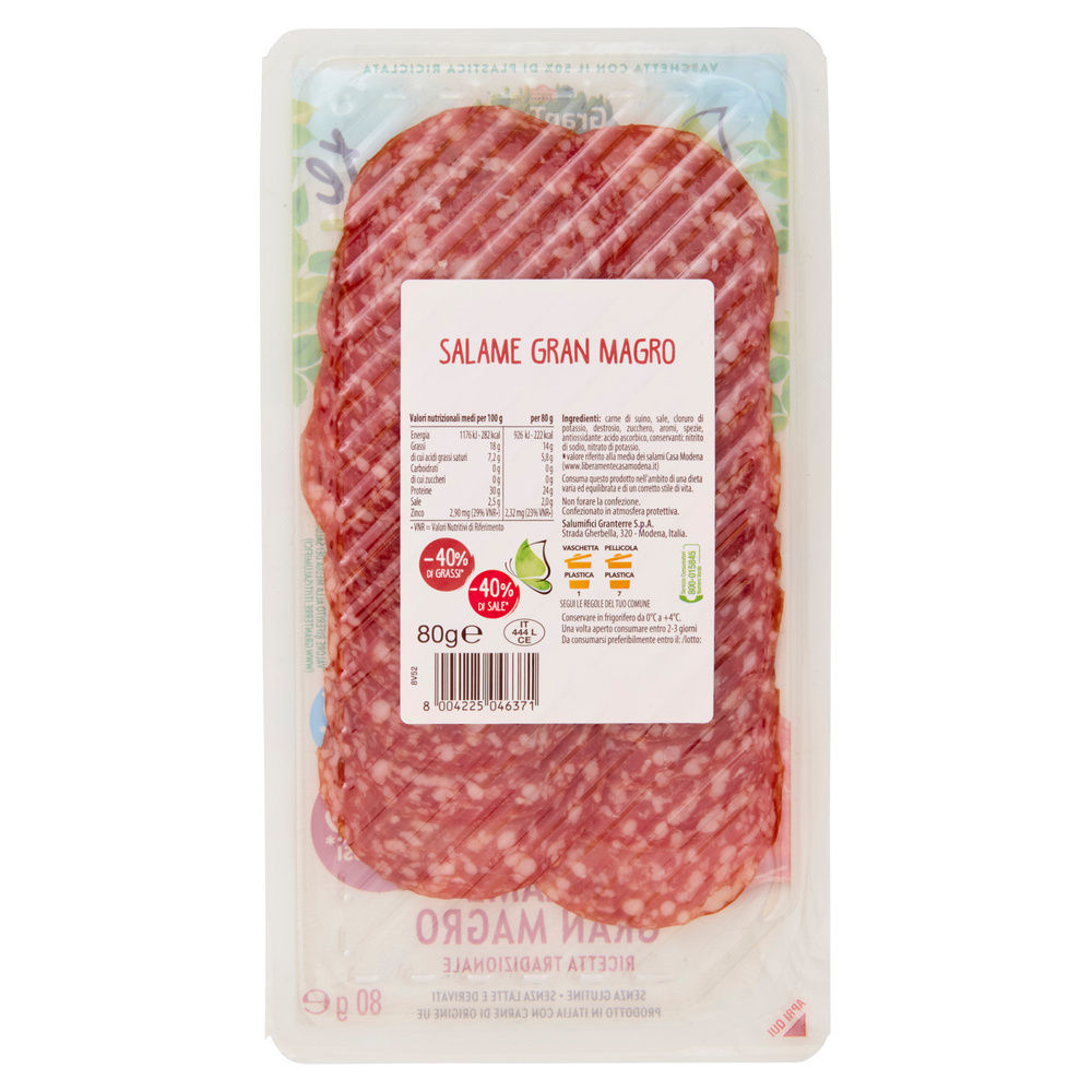 SALAME GRAN MAGRO CASA MODENA LIBERAMENTE G 80 - 1