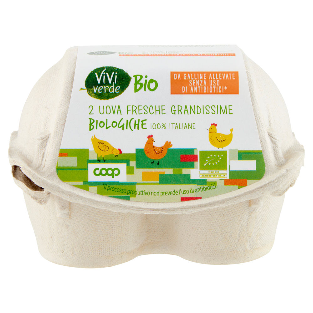 UOVA FRESCHE BIOLOGICHE XL SENZA USO DI ANTIBIOTICI VIVI VERDE COOP X2 - 2