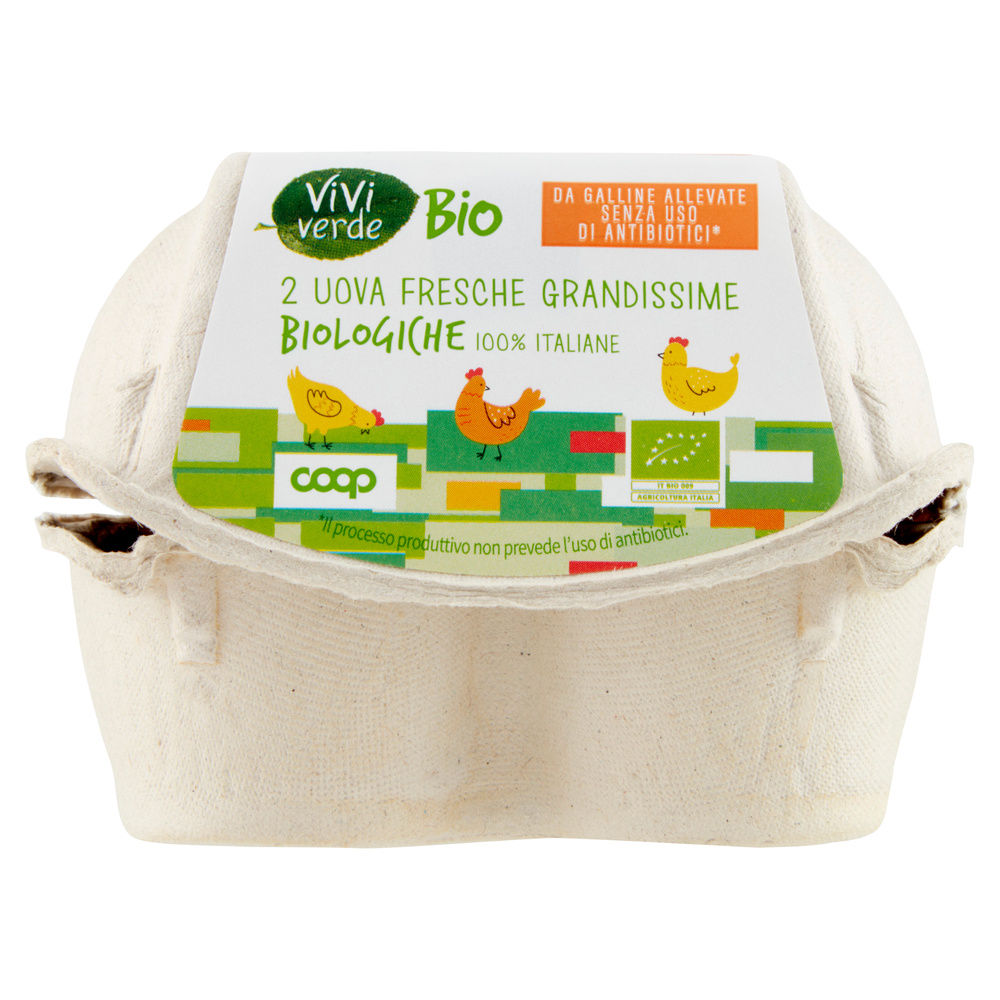 UOVA FRESCHE BIOLOGICHE XL SENZA USO DI ANTIBIOTICI VIVI VERDE COOP X2 - 3