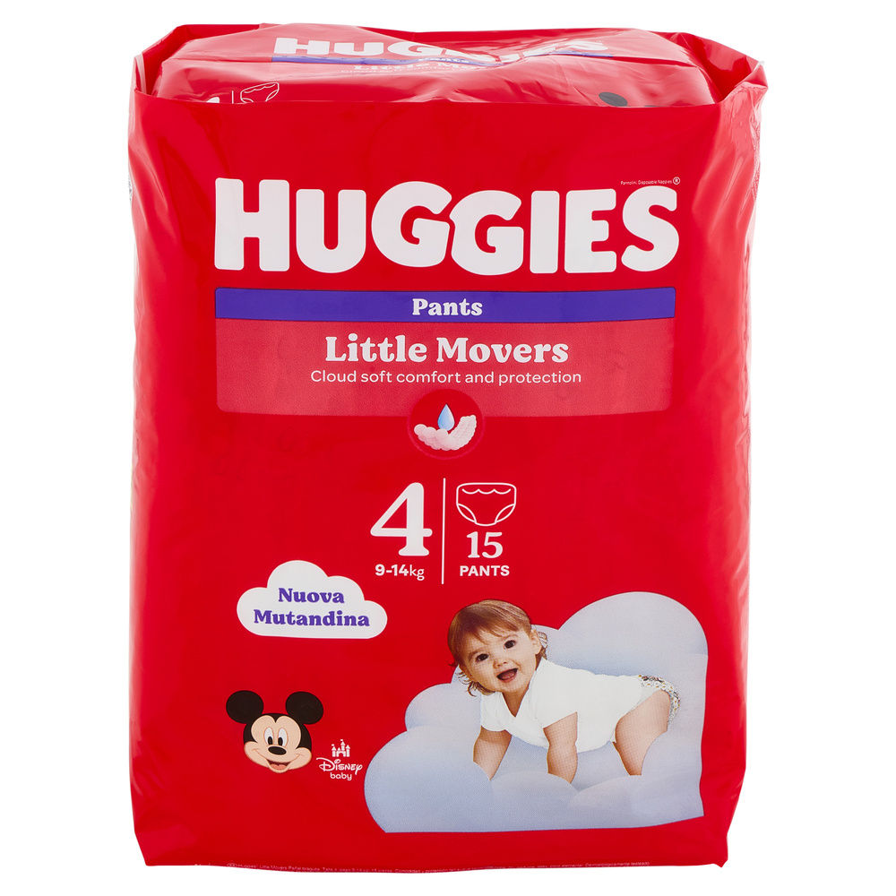 MUTANDINO HUGGIES LITTLE MOVERS TG.4 KG 9-14 PZ 15 - 7