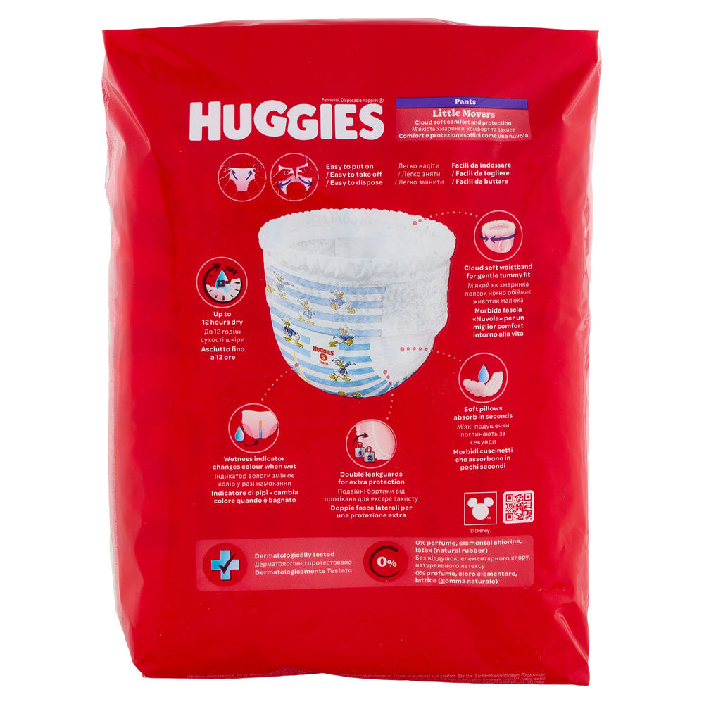MUTANDINO HUGGIES LITTLE MOVERS TG.5 KG 12-17 PZ 14 - 1