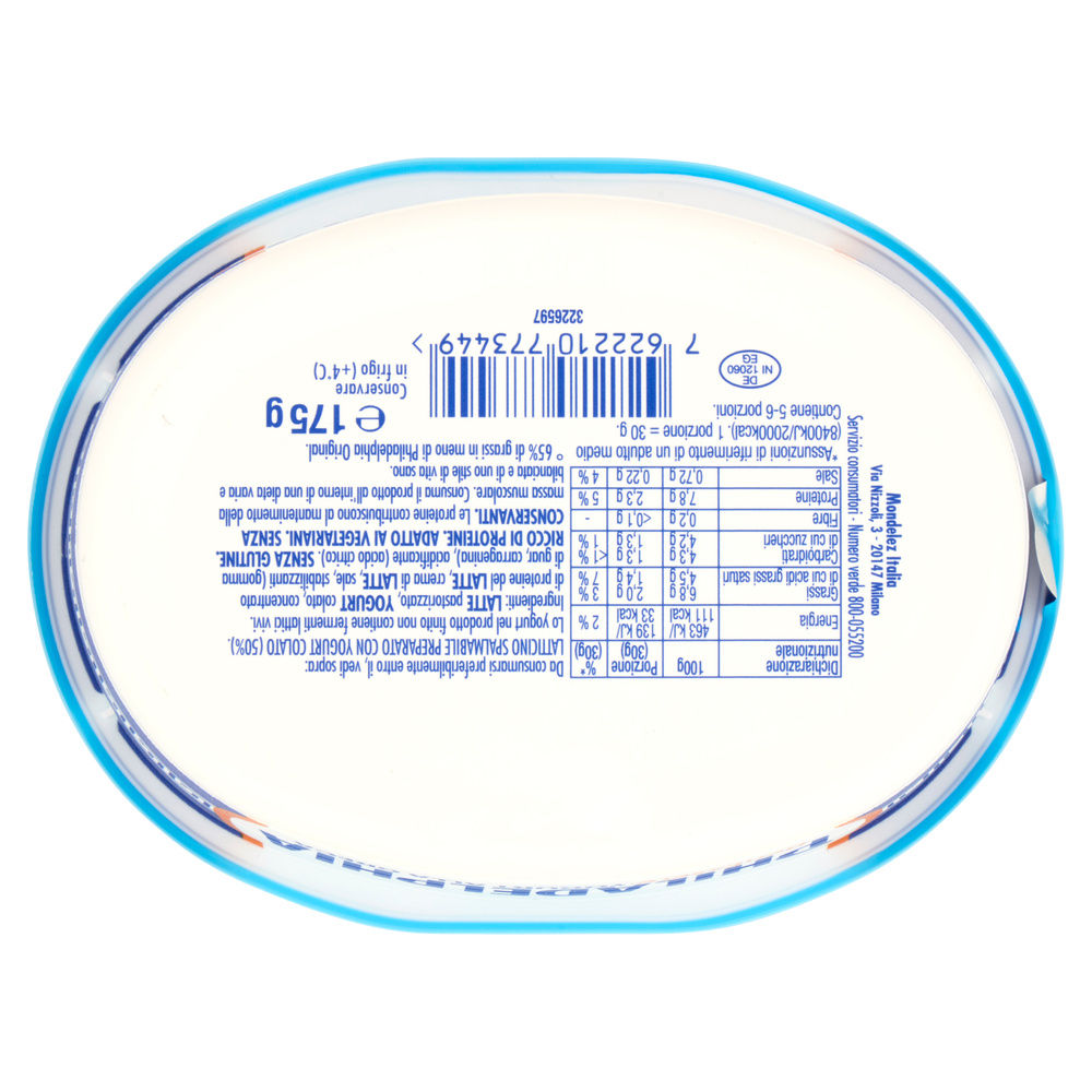 PHILADELPHIA CREMA DI FORMAGGIO ALLO YOGURT GRECO VASCHETTA G 175 - 1