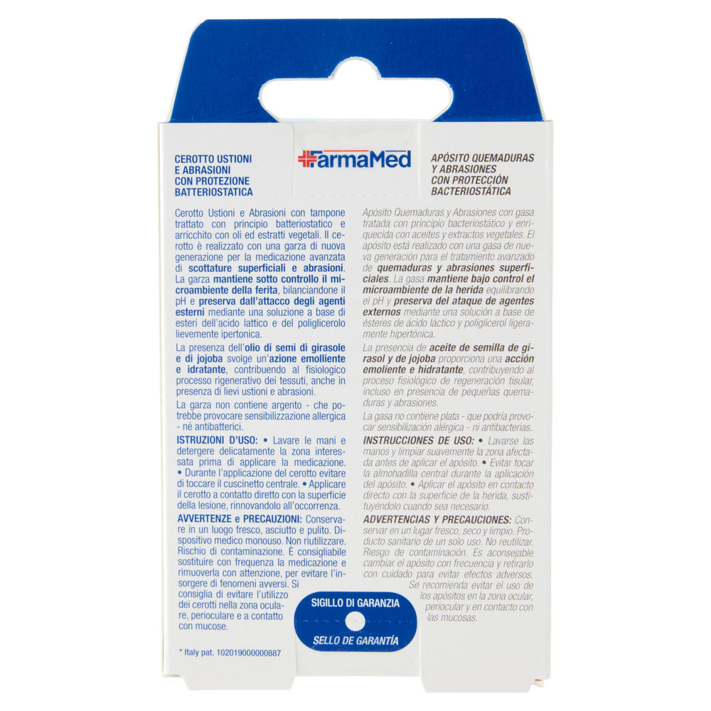 CEROTTI FARMAMED ABATOX+NEOACTIVE USTIONI E ABRASIONI IMPERMEABILI MIS.XL PZ.6 - 1