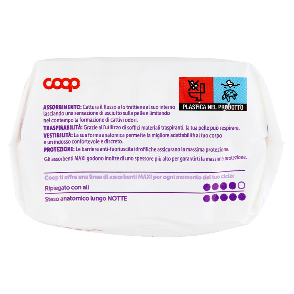 ASSORBENTI MAXI FLUSSO INTENSO RIPIEGATI CON ALI COOP PZ.14 - 7