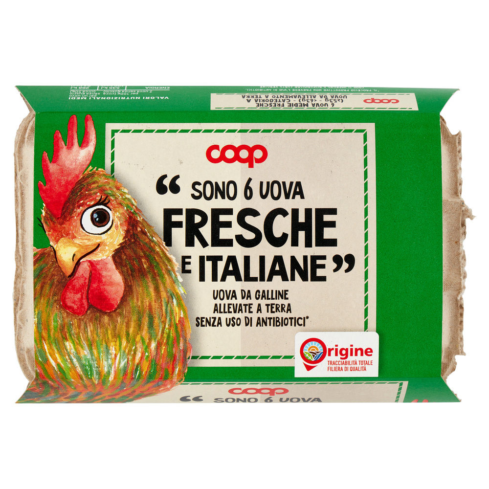 UOVA FRESCHE MEDIE ALLEVATE A TERRA SENZA ANTIBIOTICI X6 ORIGINE COOP - 11