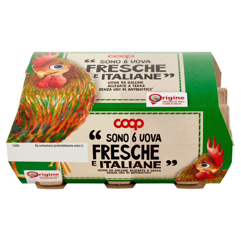 UOVA FRESCHE MEDIE ALLEVATE A TERRA SENZA ANTIBIOTICI X6 ORIGINE COOP - 16