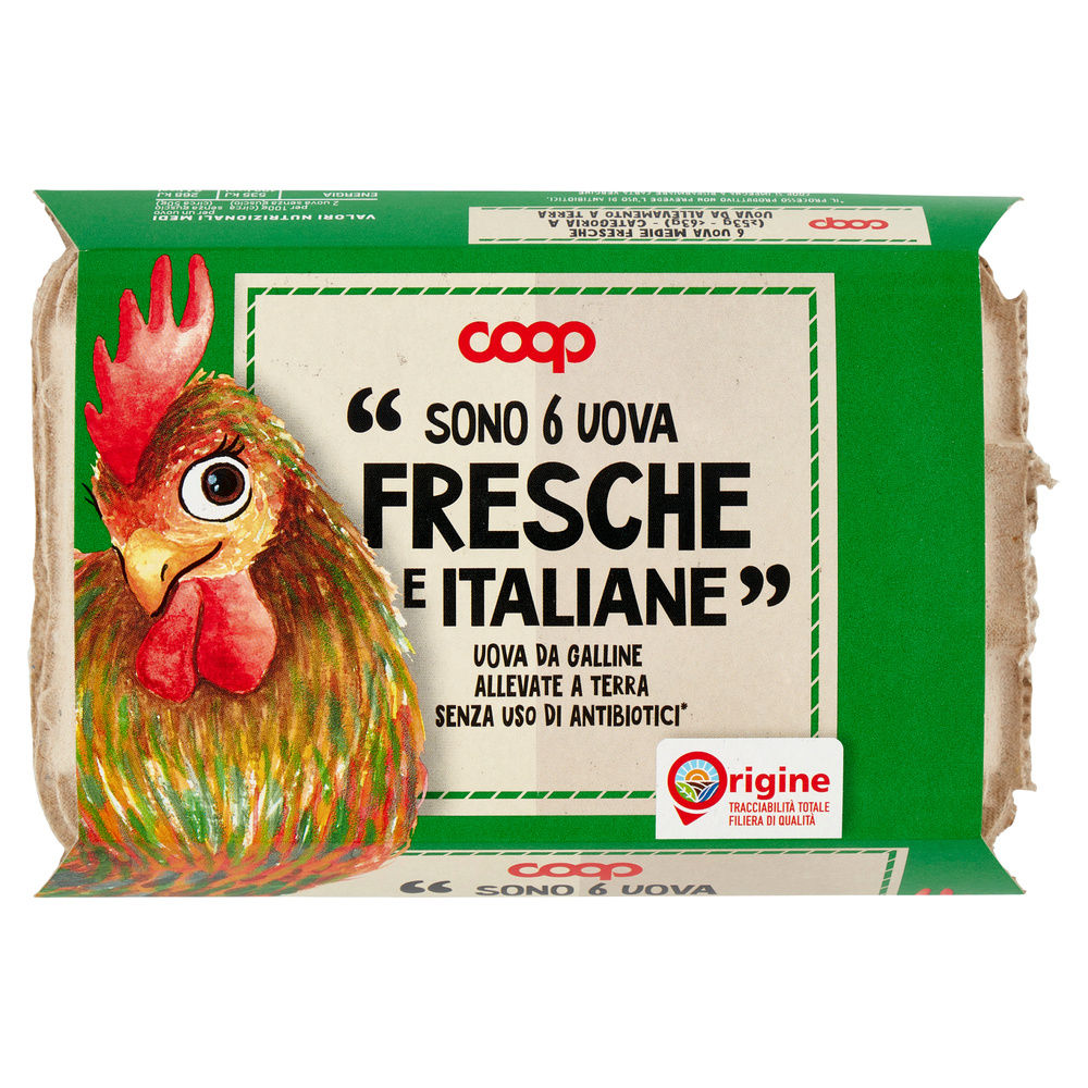 UOVA FRESCHE MEDIE ALLEVATE A TERRA SENZA ANTIBIOTICI X6 ORIGINE COOP - 17