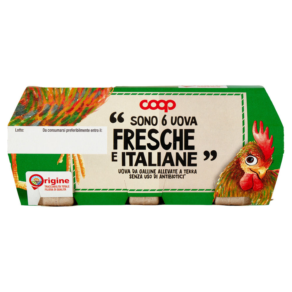 UOVA FRESCHE MEDIE ALLEVATE A TERRA SENZA ANTIBIOTICI X6 ORIGINE COOP - 20