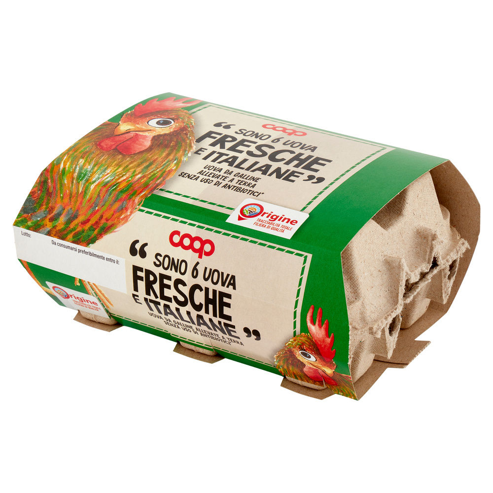UOVA FRESCHE MEDIE ALLEVATE A TERRA SENZA ANTIBIOTICI X6 ORIGINE COOP - 26