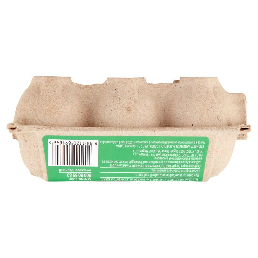 UOVA FRESCHE MEDIE ALLEVATE A TERRA SENZA ANTIBIOTICI X6 ORIGINE COOP - 33