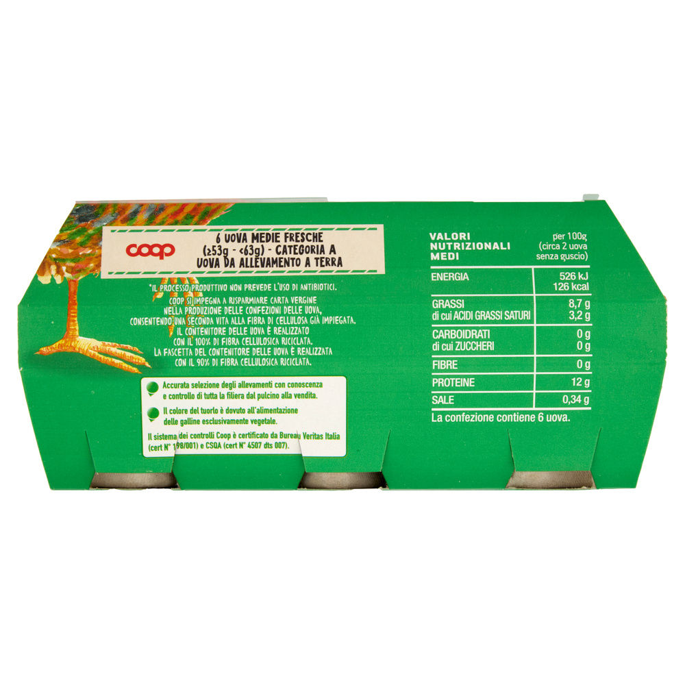 UOVA FRESCHE MEDIE ALLEVATE A TERRA SENZA ANTIBIOTICI X6 ORIGINE COOP - 43