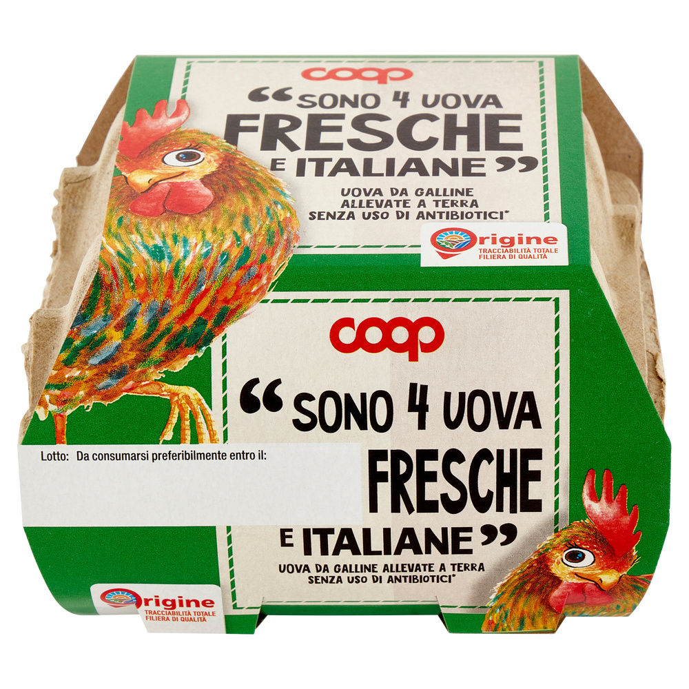 UOVA FRESCHE ALLEVATE A TERRA S/ANT. ORIGINE COOP CAL VARIO G 230 X4 - 38