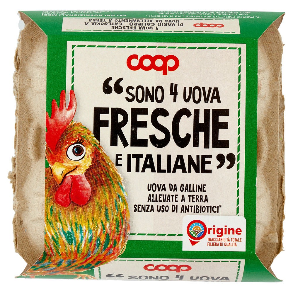 UOVA FRESCHE ALLEVATE A TERRA S/ANT. ORIGINE COOP CAL VARIO G 230 X4 - 18