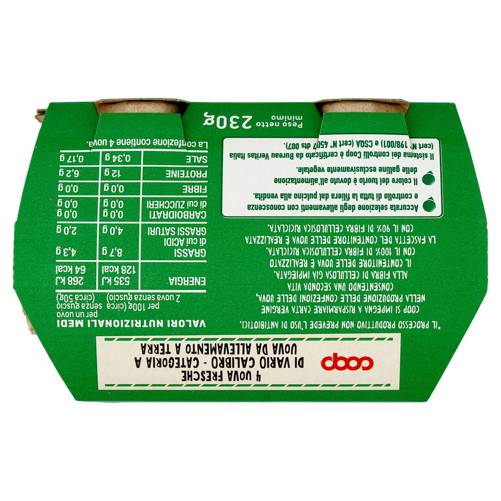 UOVA FRESCHE ALLEVATE A TERRA S/ANT. ORIGINE COOP CAL VARIO G 230 X4 - 21