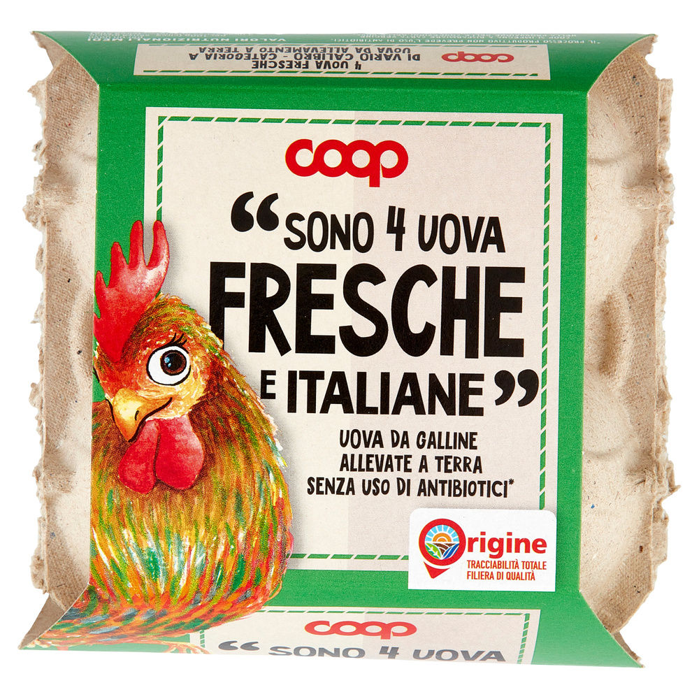 UOVA FRESCHE ALLEVATE A TERRA S/ANT. ORIGINE COOP CAL VARIO G 230 X4 - 28
