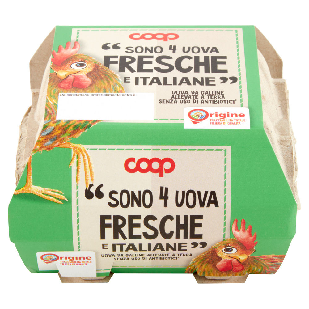 UOVA FRESCHE ALLEVATE A TERRA S/ANT. ORIGINE COOP CAL VARIO G 230 X4 - 34