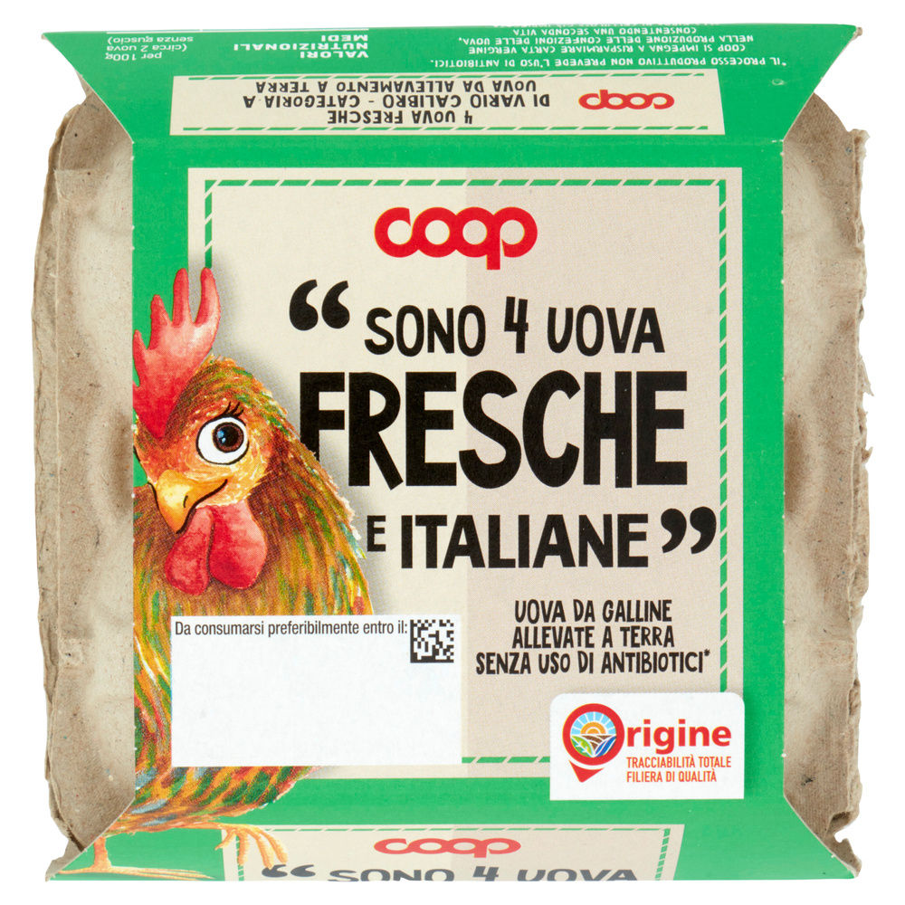 UOVA FRESCHE ALLEVATE A TERRA S/ANT. ORIGINE COOP CAL VARIO G 230 X4 - 35