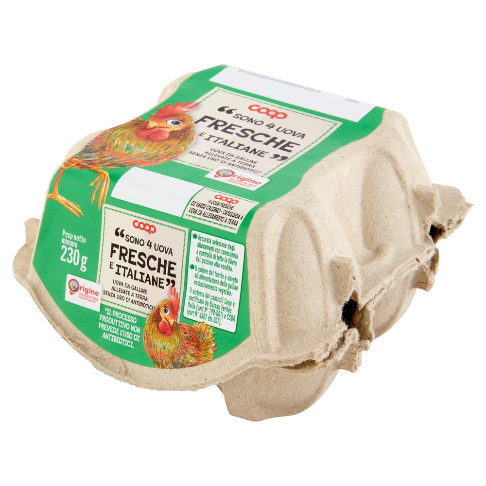 UOVA FRESCHE ALLEVATE A TERRA S/ANT. ORIGINE COOP CAL VARIO G 230 X4 - 45