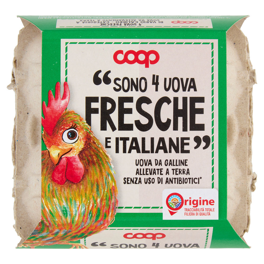 UOVA FRESCHE ALLEVATE A TERRA S/ANT. ORIGINE COOP CAL VARIO G 230 X4 - 50