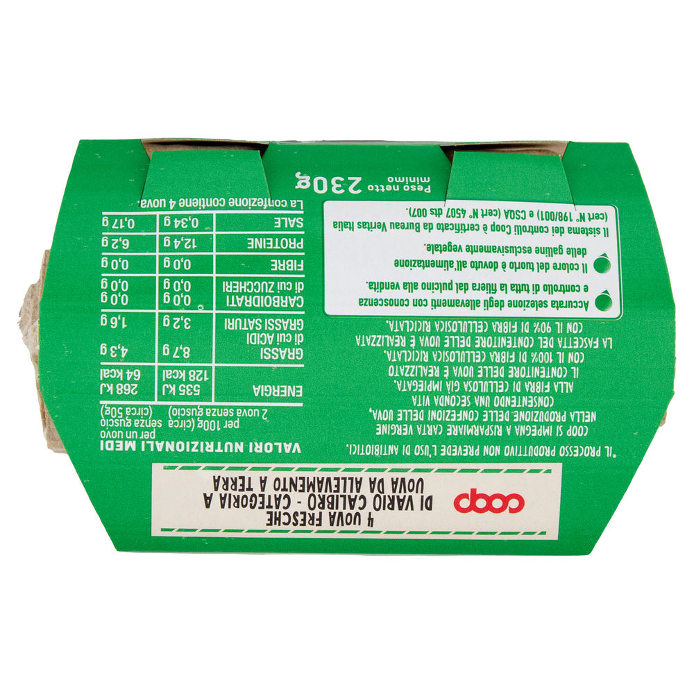 UOVA FRESCHE ALLEVATE A TERRA S/ANT. ORIGINE COOP CAL VARIO G 230 X4 - 46