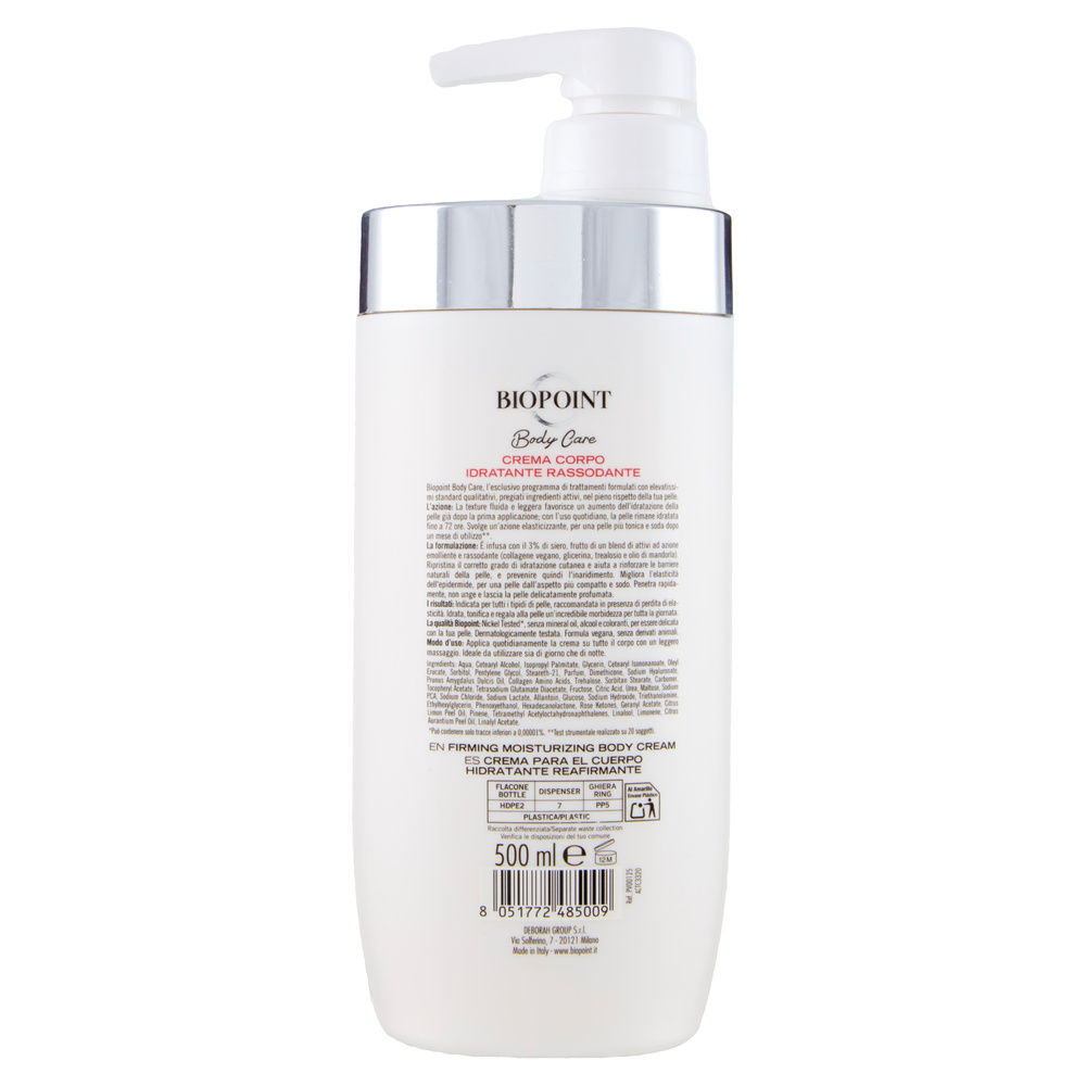 CREMA IDRATAZIONE SUBLIME BIOPOINT BODY CARE ML. 500ML - 6