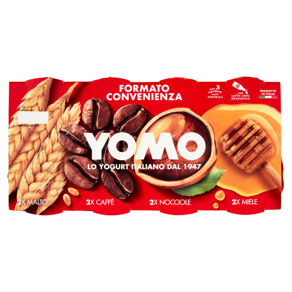 YOGURT YOMO INTERO CAFFE' MIELE MALTO NOCCIOLA 8X125 G - 3