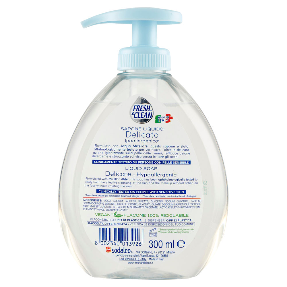 SAPONE LIQUIDO FRESH & CLEAN IPOALLERGENICO ML 300 - 1