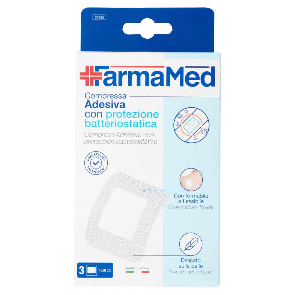 COMPRESSE FARMAMED ABATOX PELLI SENSIBILI ADESIVE IPO 1 FORMATO PZ. 3 - 3
