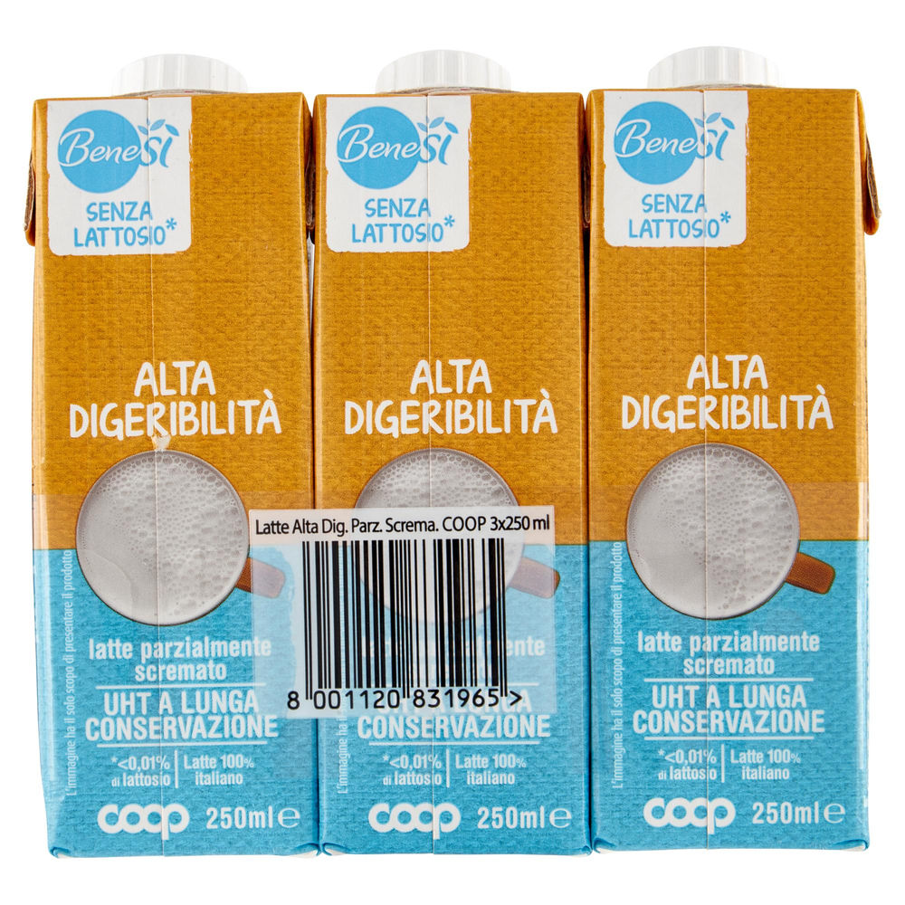 LATTE UHT PS MICROFILTRATO ALTA DIGERIBILITA' BENE SI' COOP EDGE MINI 3X250 ML - 1