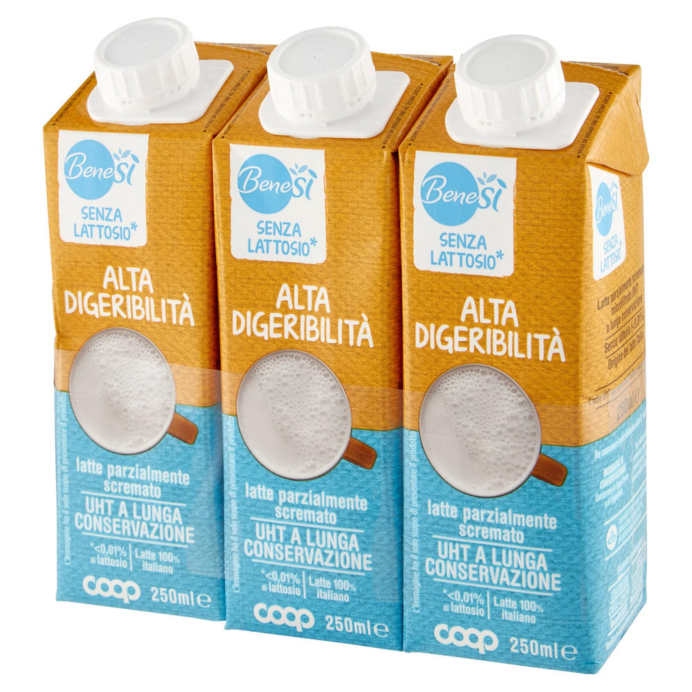 LATTE UHT PS MICROFILTRATO ALTA DIGERIBILITA' BENE SI' COOP EDGE MINI 3X250 ML - 6