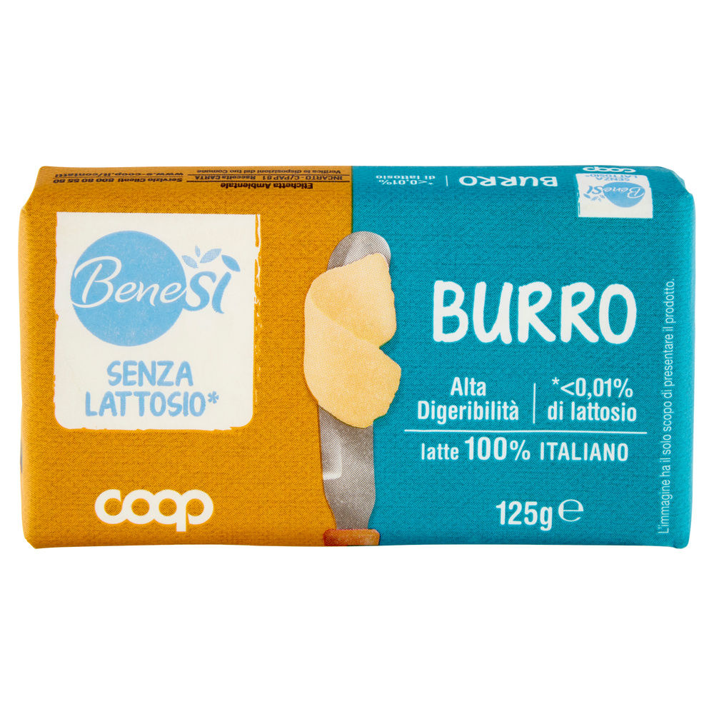 BURRO SENZA LATTOSIO BENE SI' COOP G 125 - 2
