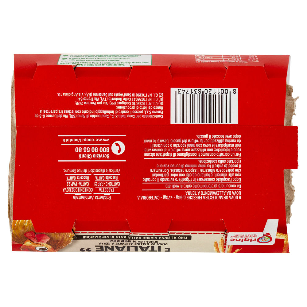 UOVA EXTRA FRESCHE L ALLEVATE A TERRA SENZA ANTIBIOTICI ORIGINE COOP X6 - 4