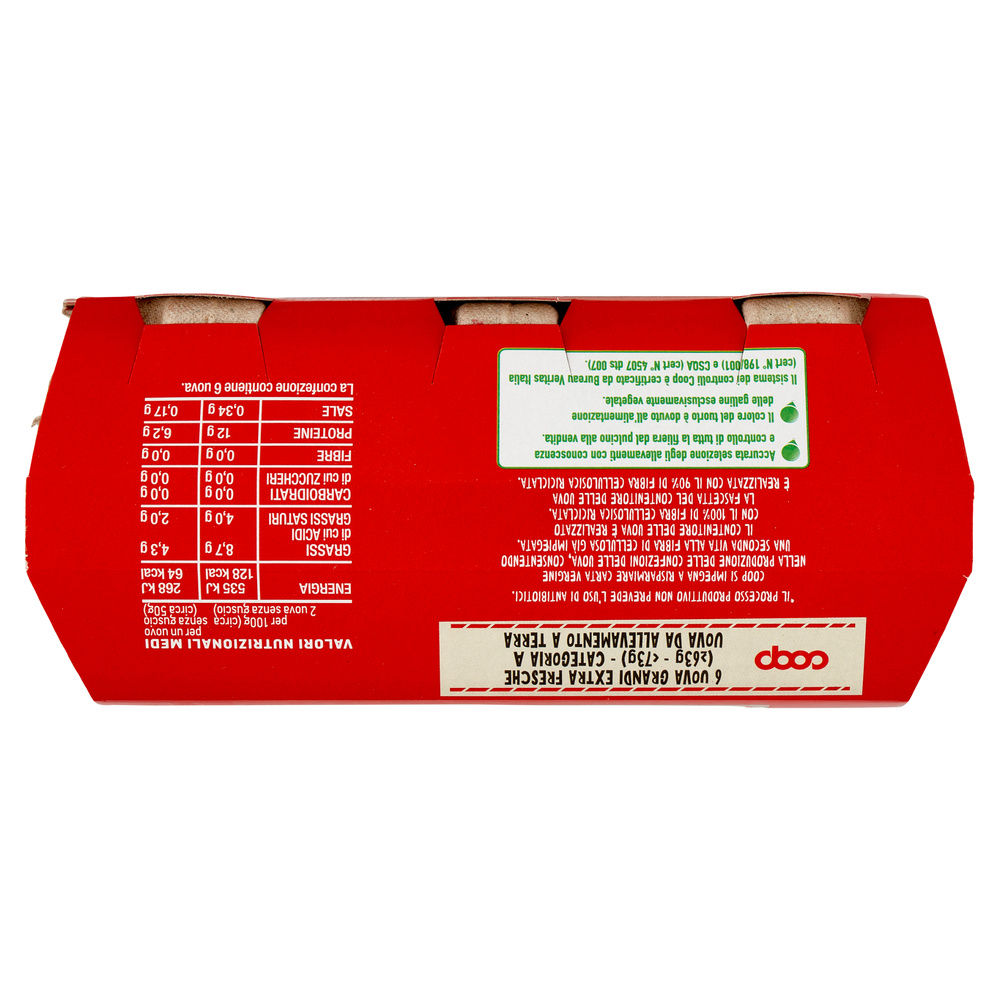 UOVA EXTRA FRESCHE L ALLEVATE A TERRA SENZA ANTIBIOTICI ORIGINE COOP X6 - 11