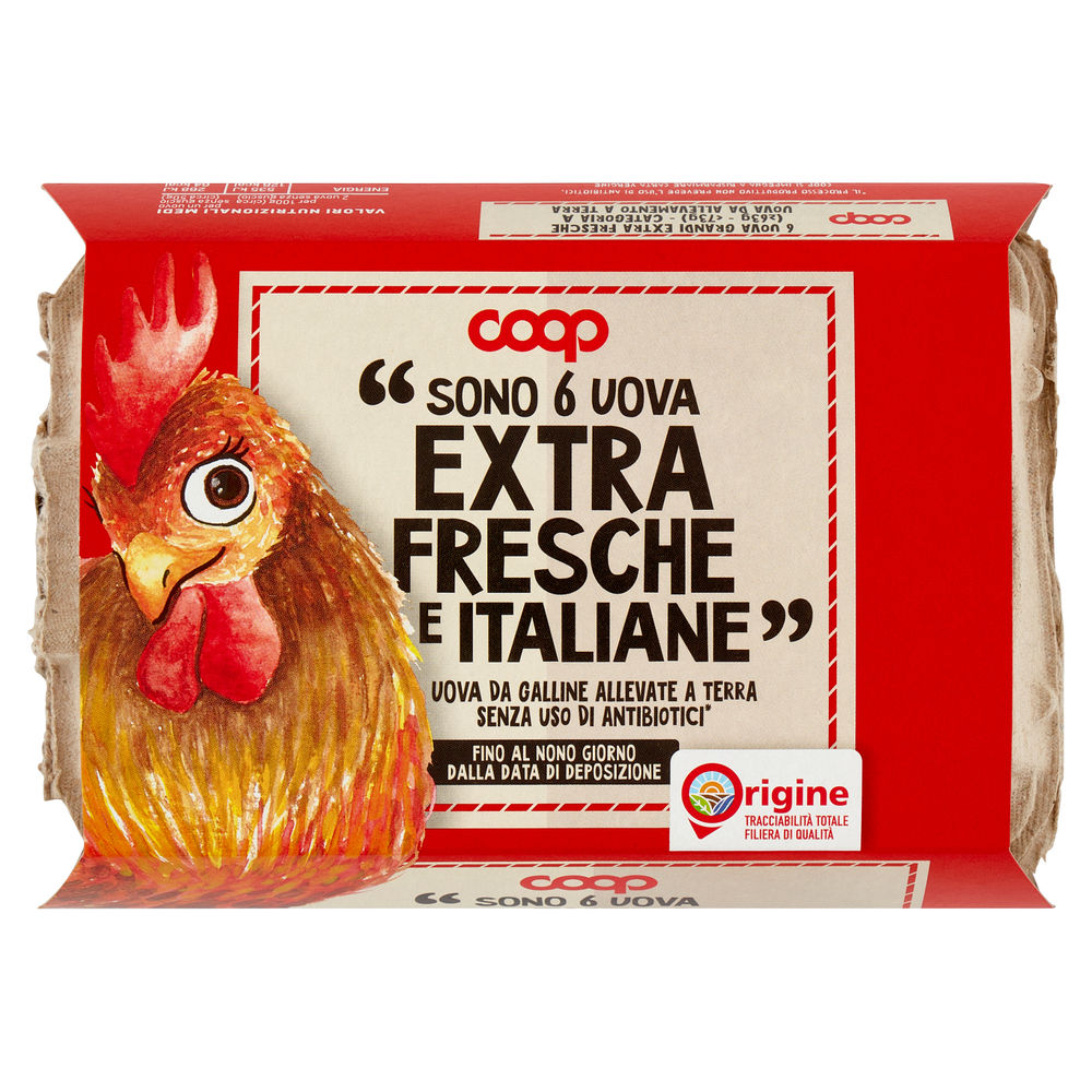 UOVA EXTRA FRESCHE L ALLEVATE A TERRA SENZA ANTIBIOTICI ORIGINE COOP X6 - 2