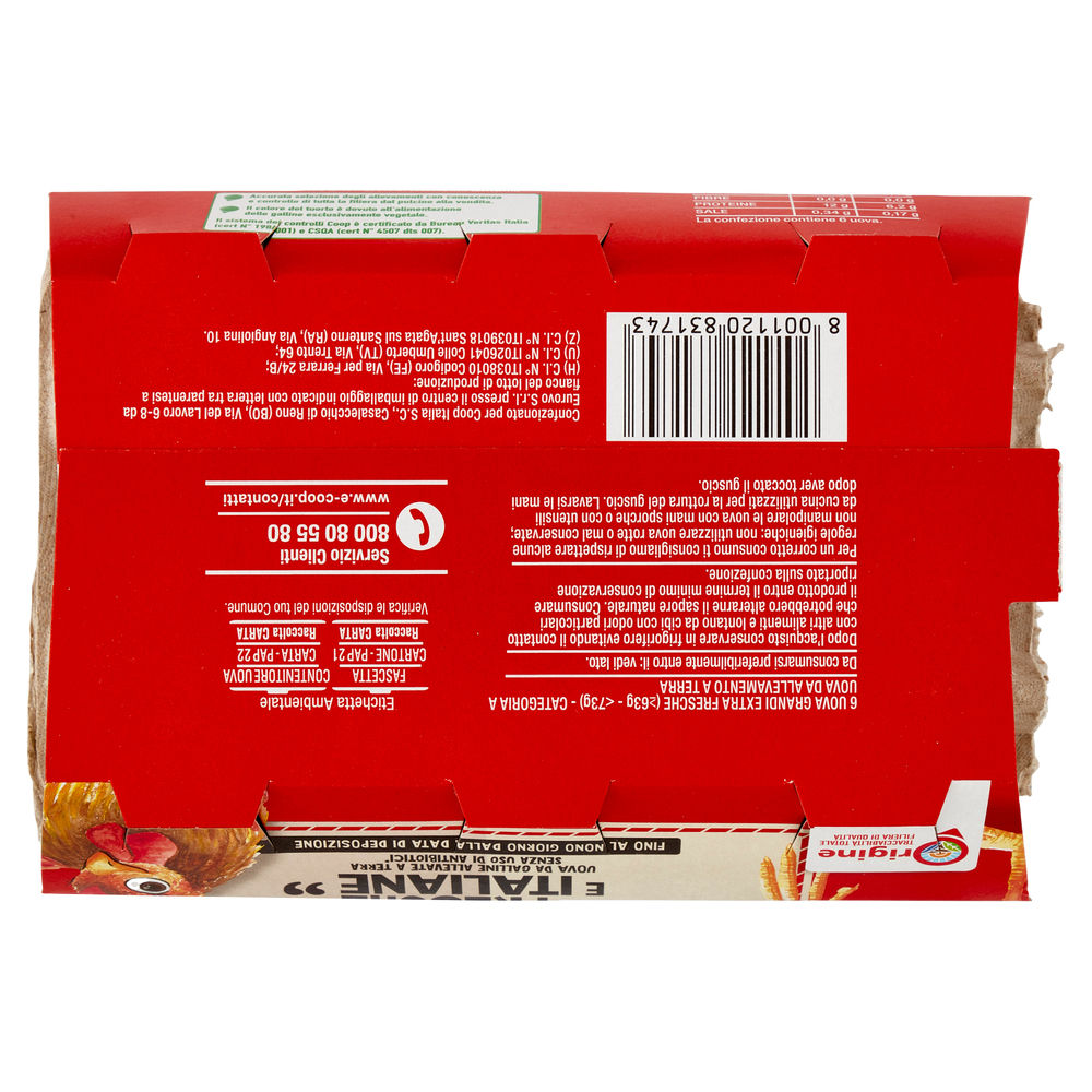 UOVA EXTRA FRESCHE L ALLEVATE A TERRA SENZA ANTIBIOTICI ORIGINE COOP X6 - 3