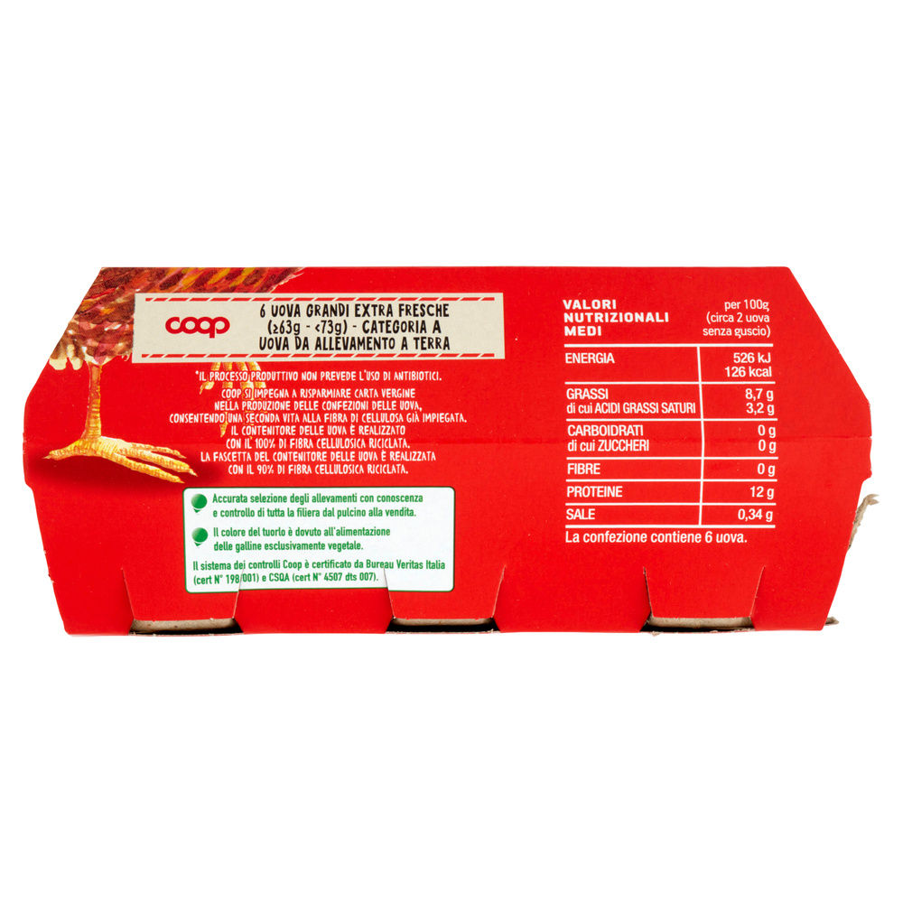 UOVA EXTRA FRESCHE L ALLEVATE A TERRA SENZA ANTIBIOTICI ORIGINE COOP X6 - 23