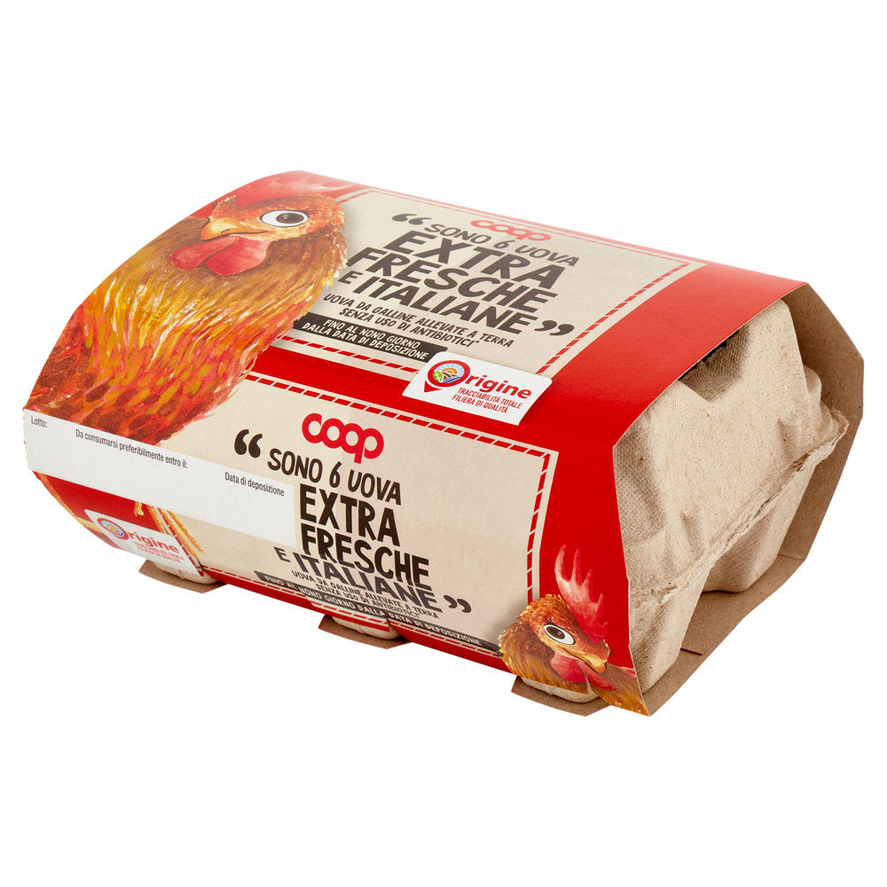 UOVA EXTRA FRESCHE L ALLEVATE A TERRA SENZA ANTIBIOTICI ORIGINE COOP X6 - 24