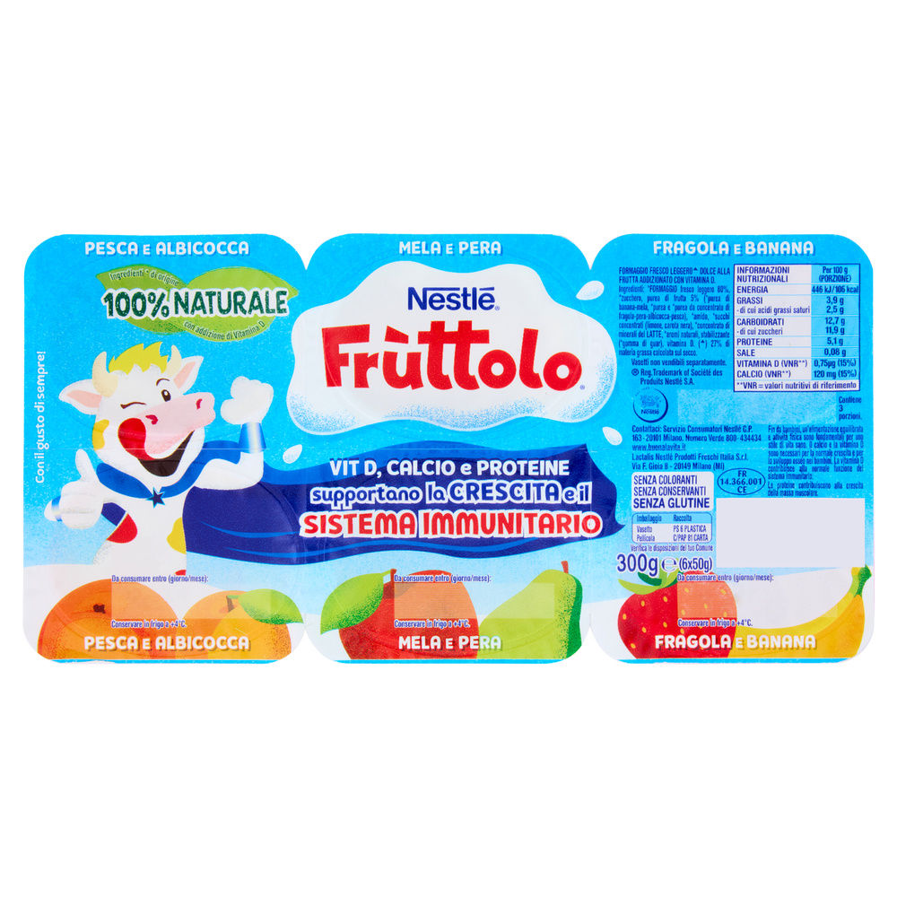 FRUTTOLO FORMAGGIO GUSTI MISTI 6X50 G - 0