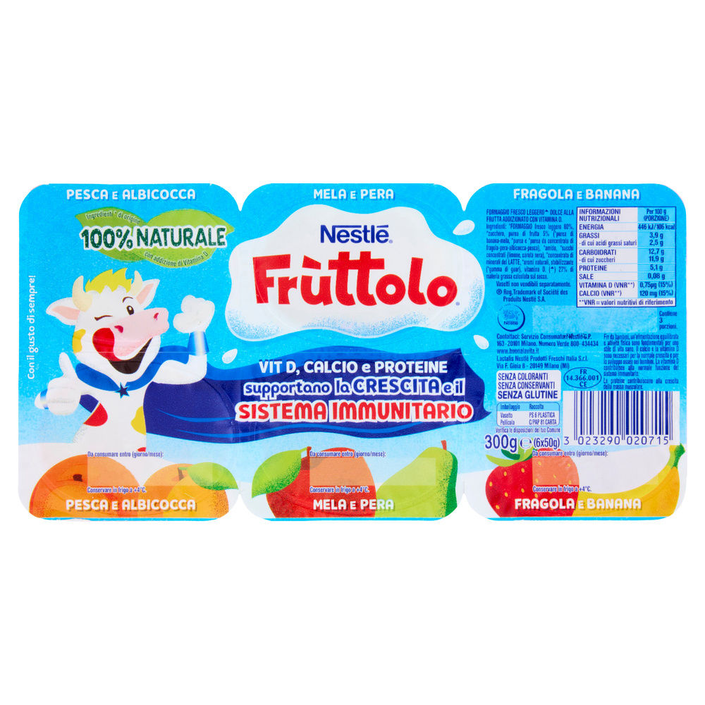 FRUTTOLO FORMAGGIO GUSTI MISTI 6X50 G - 18