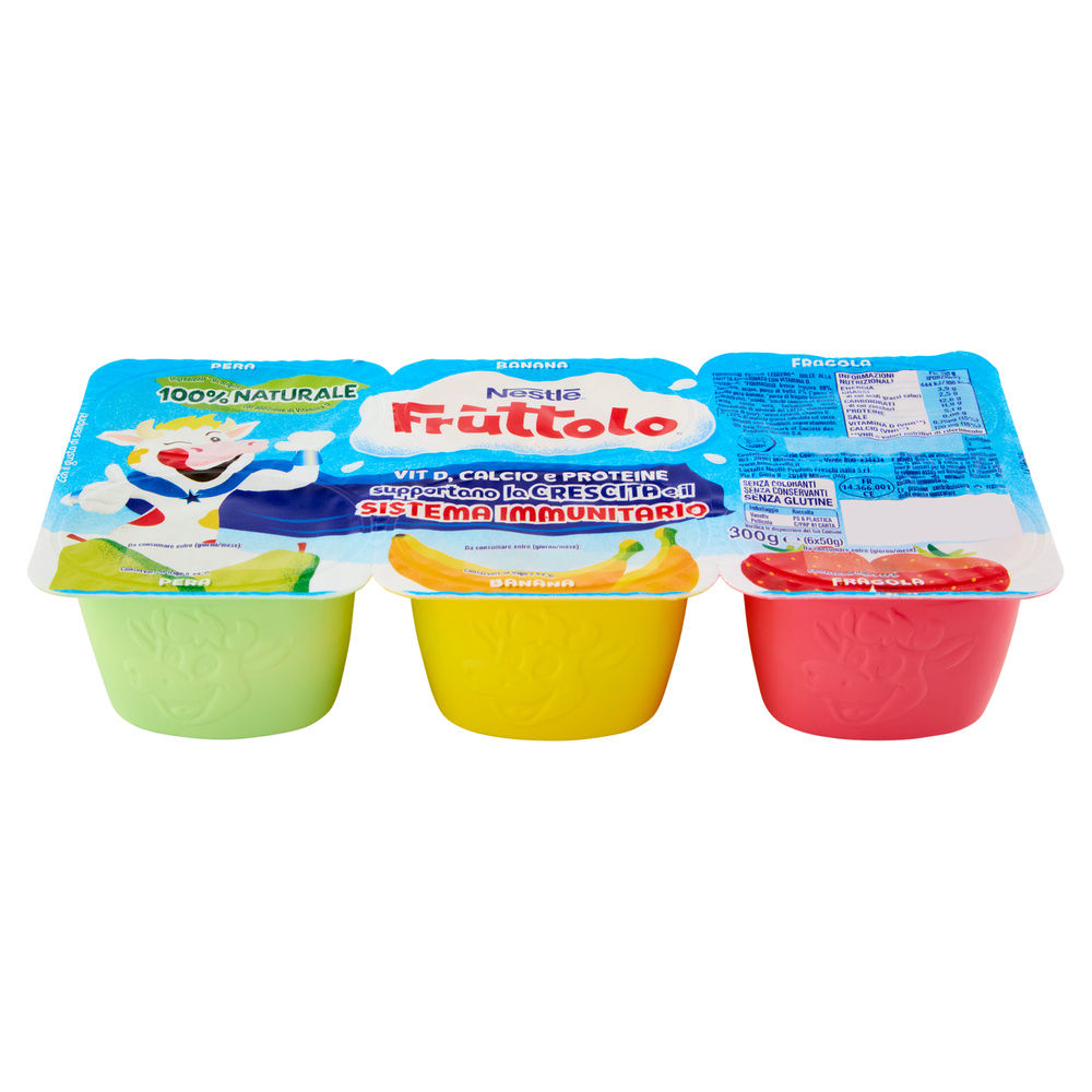 FRUTTOLO FORMAGGIO FRAGOLA-PERA-BANANA 6X50 G - 19