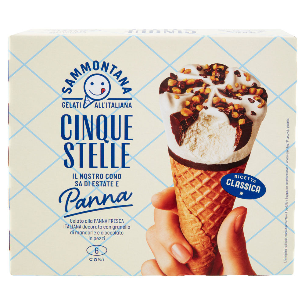 CONO CINQUE STELLE PANNA SAMMONTANA SCATOLA PZ 6 G 450 - 7