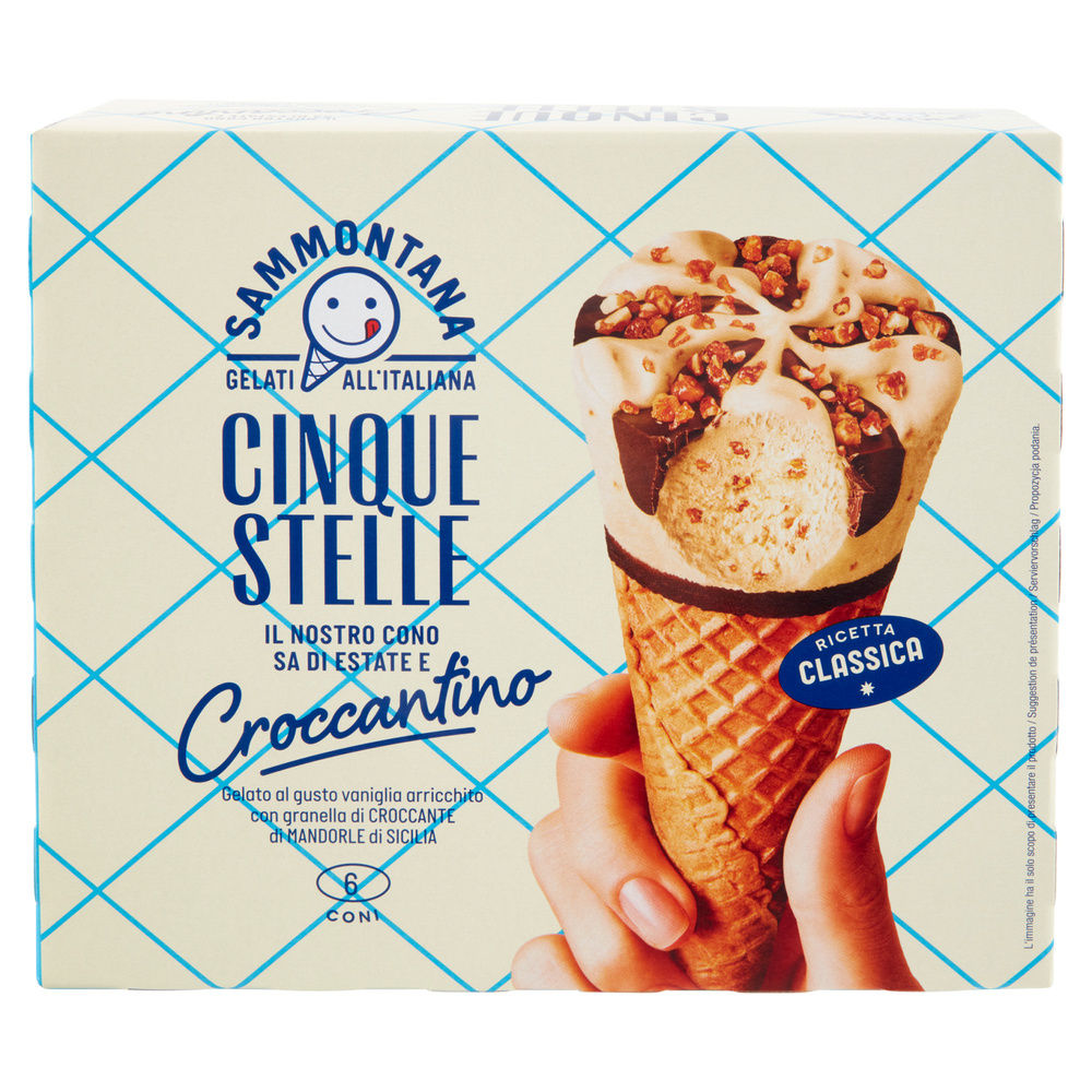 CONO CINQUE STELLE CROCCANTINO SAMMONTANA SCATOLA PZ 6 G 450 - 2