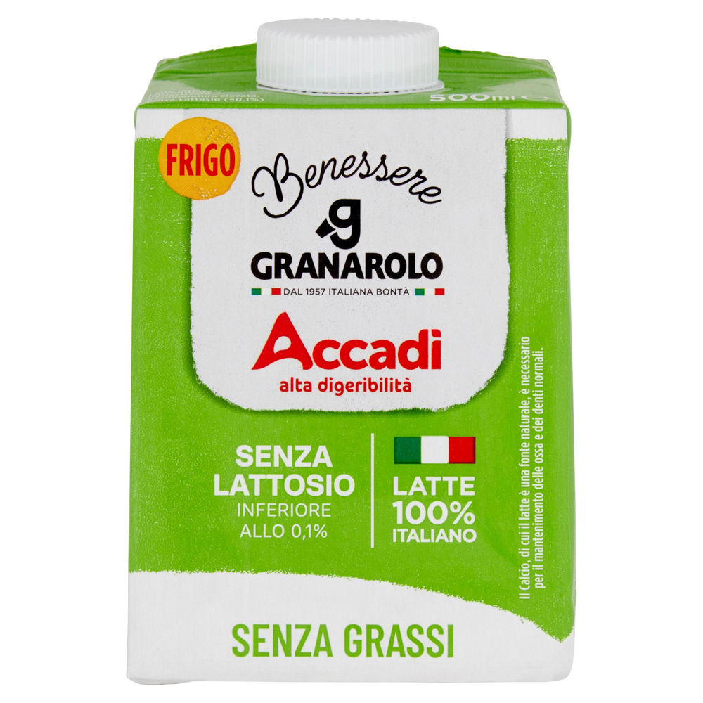 LATTE ESL SCREMATO ACCADI' GRANROLO BENESSERE FRIGO ML 500 - 0