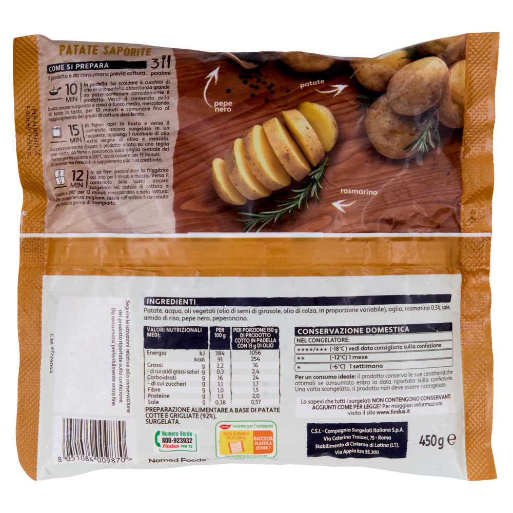 PATATE SAPORITE 4 SALTI IN PADELLA BUSTA G 450 - 1