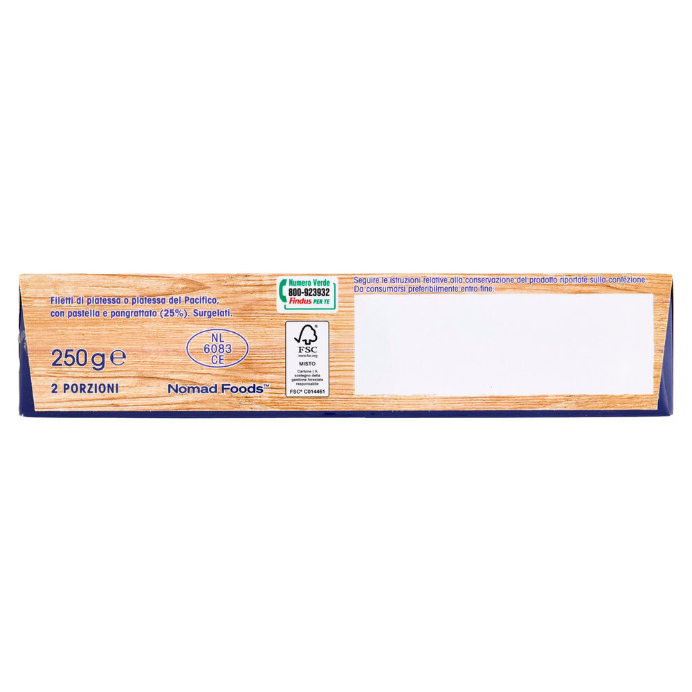 FILETTI DI PLATESSA IMPANATA CAPITAN FINDUS SCATOLA G 250 - 15