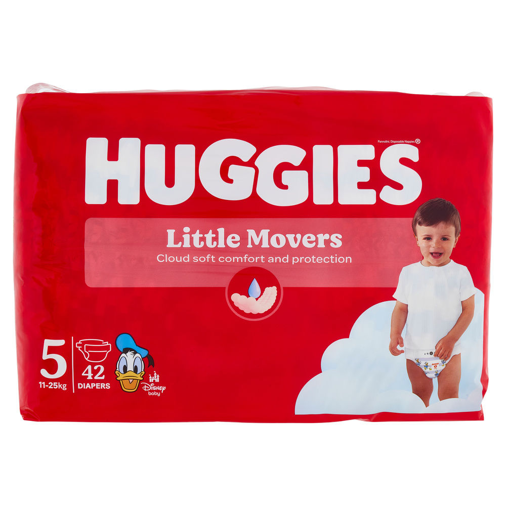 PANNOLINI HUGGIES LITTLE MOVERS TG.5 KG 11-25 PZ 42 - 0